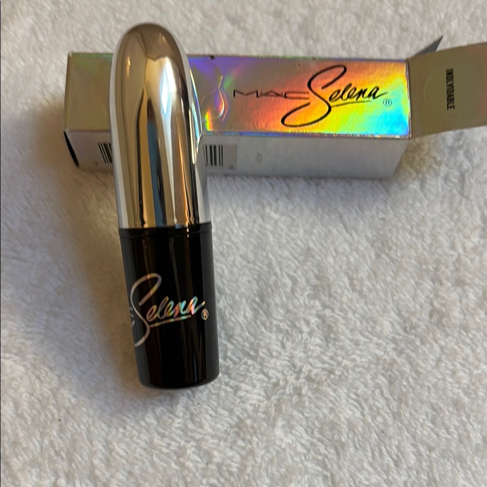 MAC Cosmetics Selena Black & Gold Holographic Lipstick Tube